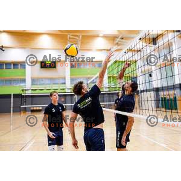 of Slovenia National Volleyball team during practice session in Ljubljana, Slovenia on August 12, 2025