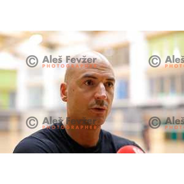 of Slovenia National Volleyball team during practice session in Ljubljana, Slovenia on August 12, 2025