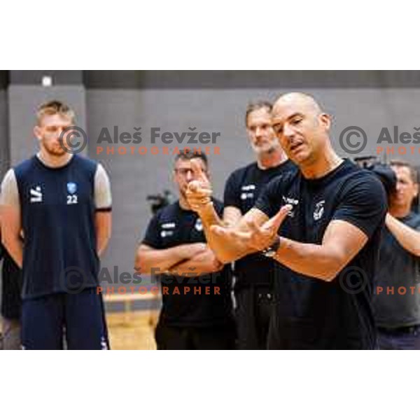 of Slovenia National Volleyball team during practice session in Ljubljana, Slovenia on August 12, 2025