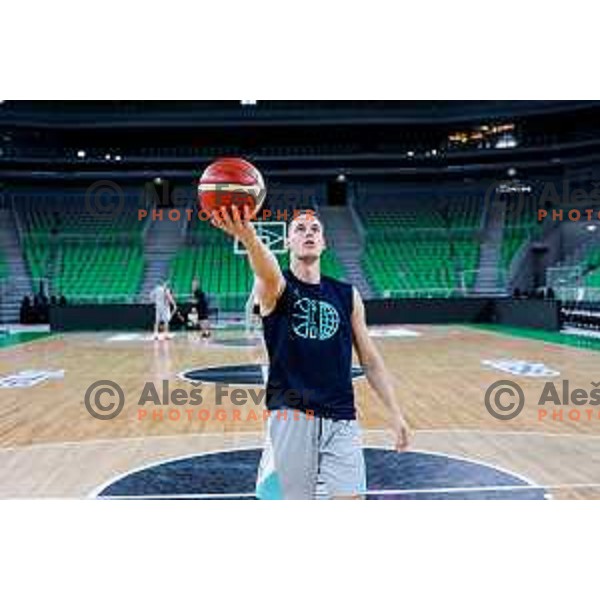 Klemen Prepelic of Slovenia National Basketball team during practice session in Ljubljana, Slovenia on August 13, 2025