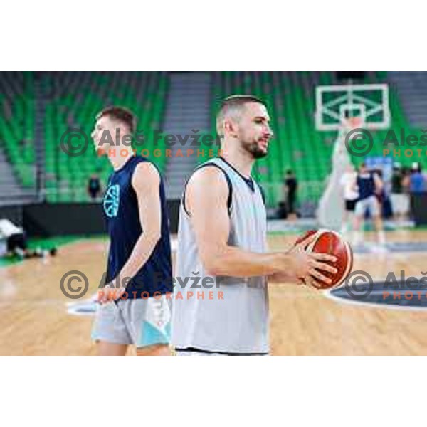of Slovenia National Basketball team during practice session in Ljubljana, Slovenia on August 13, 2025