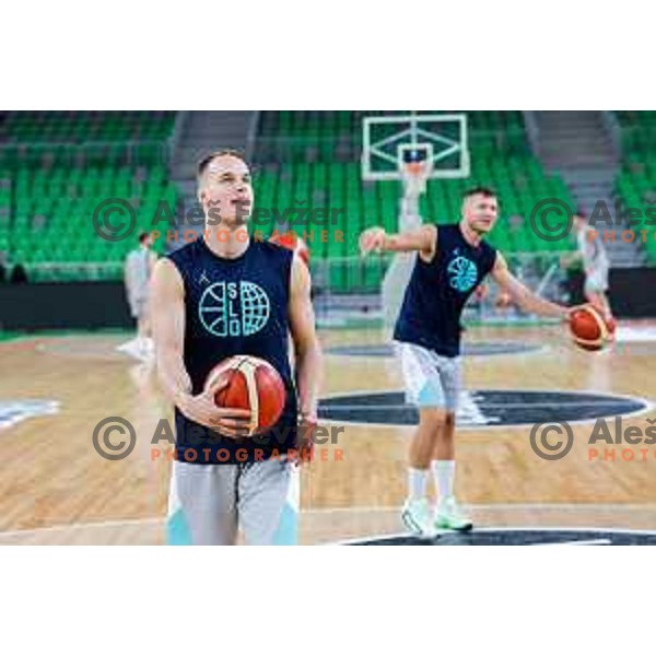 Klemen Prepelic of Slovenia National Basketball team during practice session in Ljubljana, Slovenia on August 13, 2025