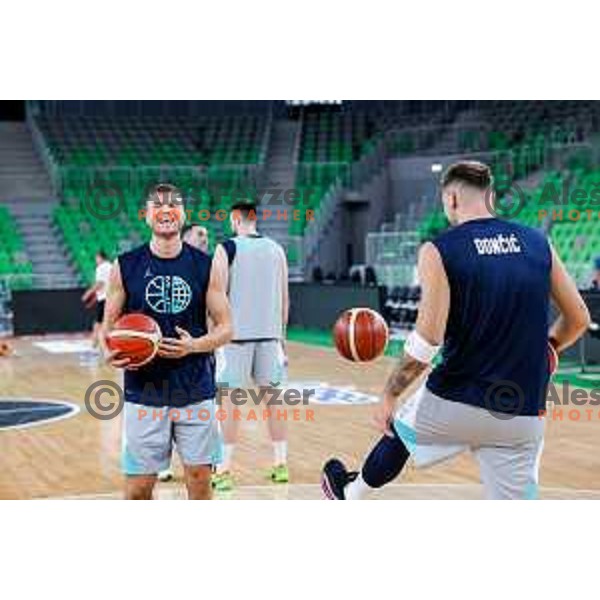 of Slovenia National Basketball team during practice session in Ljubljana, Slovenia on August 13, 2025