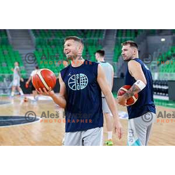 of Slovenia National Basketball team during practice session in Ljubljana, Slovenia on August 13, 2025