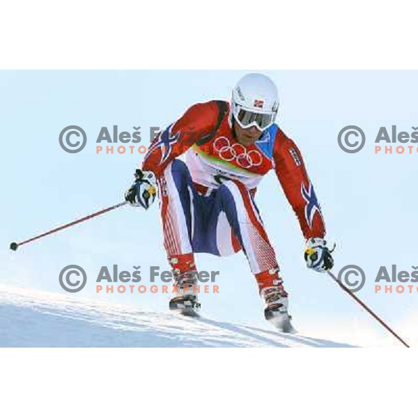 Svindal (NOR) at 2006 Torino Winter Olympic games men\'s Giant Slalom in Sestriere on February 20, 2006