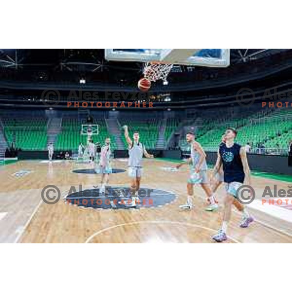 of Slovenia National Basketball team during practice session in Ljubljana, Slovenia on August 13, 2025