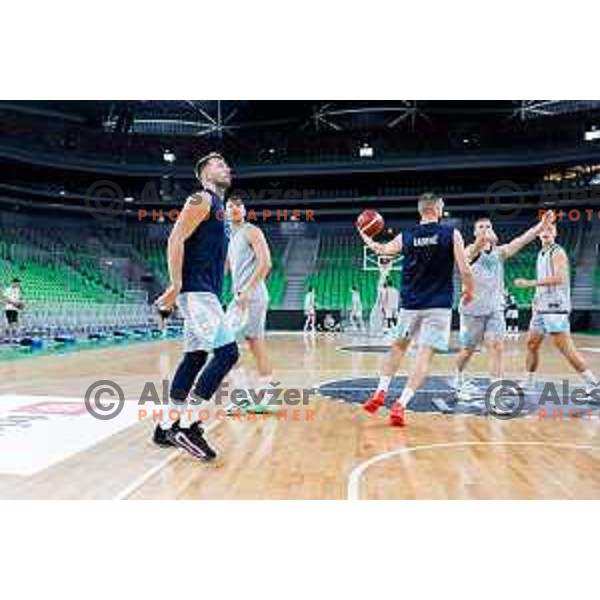 of Slovenia National Basketball team during practice session in Ljubljana, Slovenia on August 13, 2025