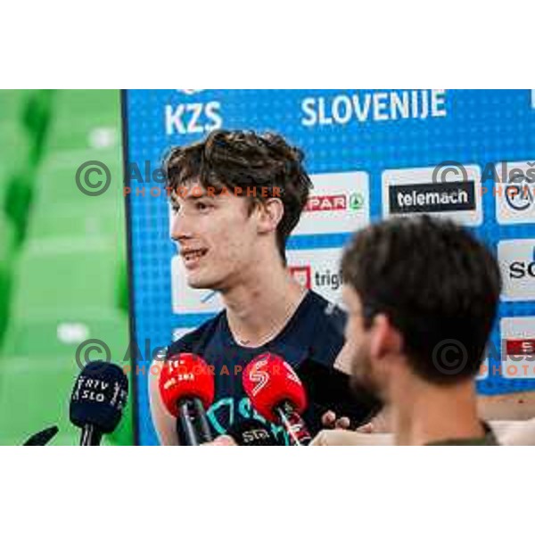 Mark Padjen of Slovenia National Basketball team during practice session in Ljubljana, Slovenia on August 13, 2025