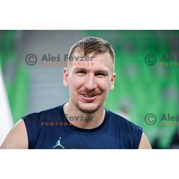Gregor Hrovat of Slovenia National Basketball team during practice session in Ljubljana, Slovenia on August 13, 2025