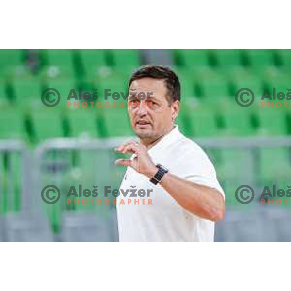 Aleksander Sekulic, head coach of Slovenia National Basketball team during practice session in Ljubljana, Slovenia on August 13, 2025