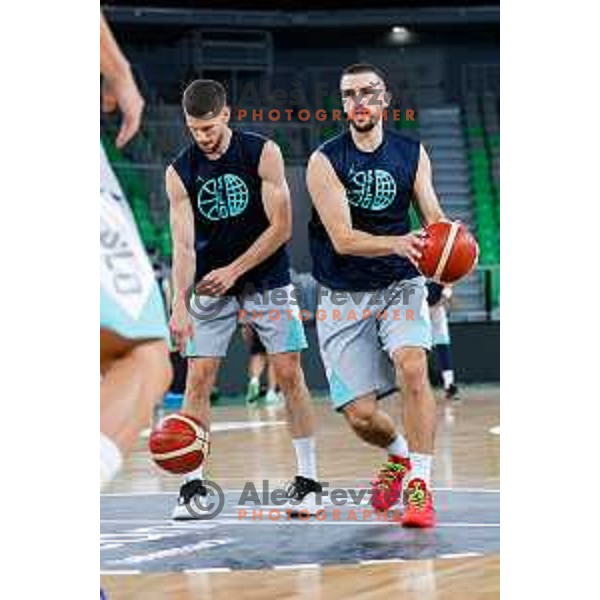 Rok Radovic of Slovenia National Basketball team during practice session in Ljubljana, Slovenia on August 13, 2025