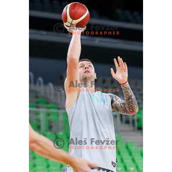 Alen Omic of Slovenia National Basketball team during practice session in Ljubljana, Slovenia on August 13, 2025