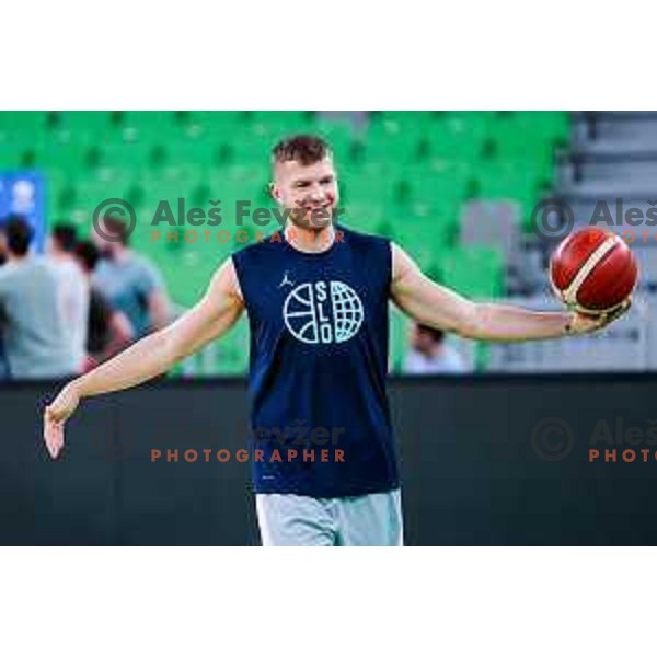 Edo Muric of Slovenia National Basketball team during practice session in Ljubljana, Slovenia on August 13, 2025