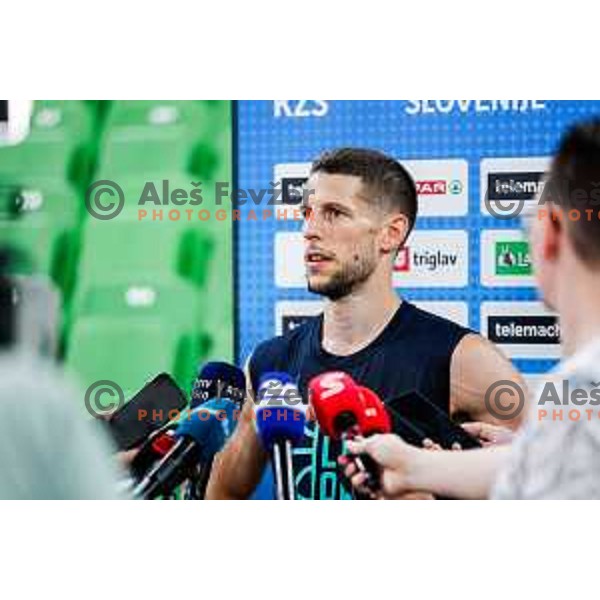 of Slovenia National Basketball team during practice session in Ljubljana, Slovenia on August 13, 2025