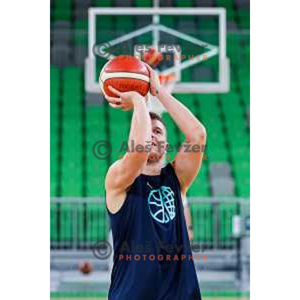 Edo Muric of Slovenia National Basketball team during practice session in Ljubljana, Slovenia on August 13, 2025