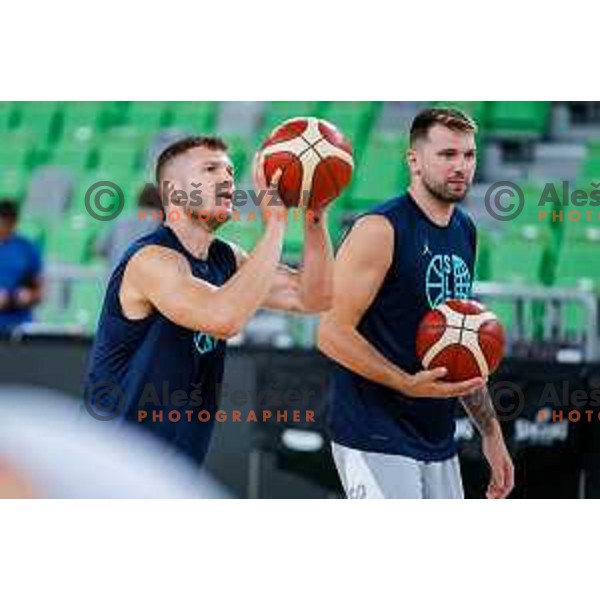 Edo Muric of Slovenia National Basketball team during practice session in Ljubljana, Slovenia on August 13, 2025