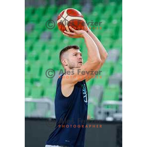 Edo Muric of Slovenia National Basketball team during practice session in Ljubljana, Slovenia on August 13, 2025