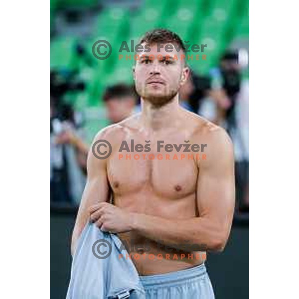 Edo Muric of Slovenia National Basketball team during practice session in Ljubljana, Slovenia on August 13, 2025