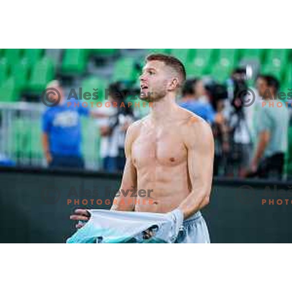 Edo Muric of Slovenia National Basketball team during practice session in Ljubljana, Slovenia on August 13, 2025
