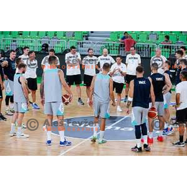 Aleksander Sekulic, head coach of Slovenia National Basketball team during practice session in Ljubljana, Slovenia on August 13, 2025