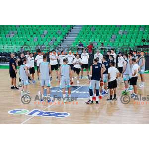 Aleksander Sekulic, head coach of Slovenia National Basketball team during practice session in Ljubljana, Slovenia on August 13, 2025