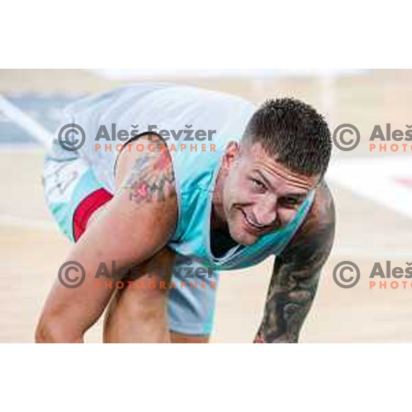 Alen Omic of Slovenia National Basketball team during practice session in Ljubljana, Slovenia on August 13, 2025