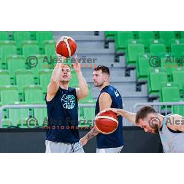 Klemen Prepelic of Slovenia National Basketball team during practice session in Ljubljana, Slovenia on August 13, 2025