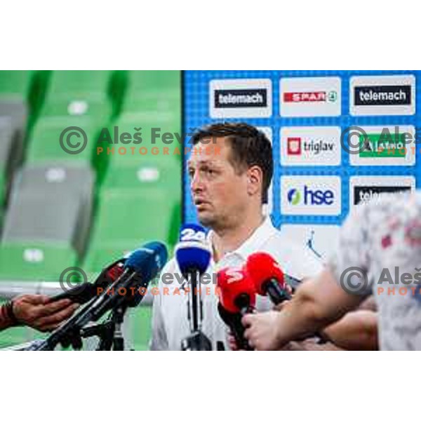 Aleksander Sekulic, head coach of Slovenia National Basketball team during practice session in Ljubljana, Slovenia on August 13, 2025