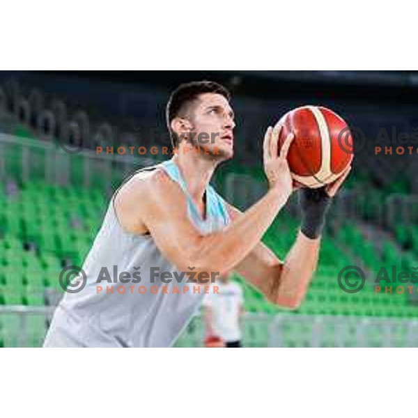 Martin Krampelj of Slovenia National Basketball team during practice session in Ljubljana, Slovenia on August 13, 2025