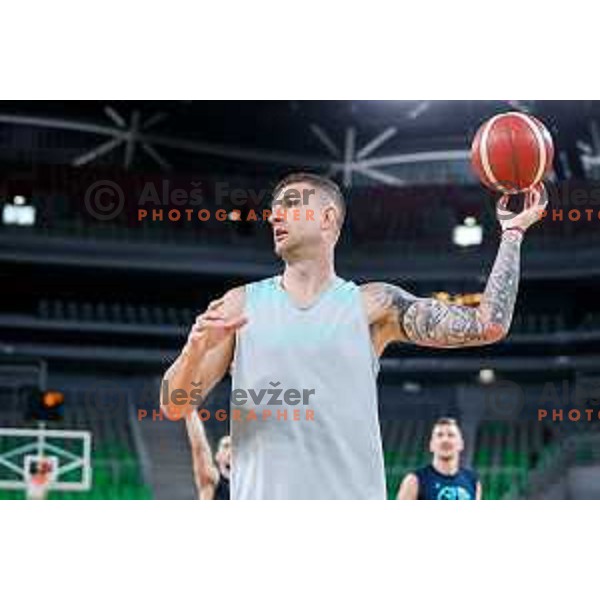 Alen Omic of Slovenia National Basketball team during practice session in Ljubljana, Slovenia on August 13, 2025