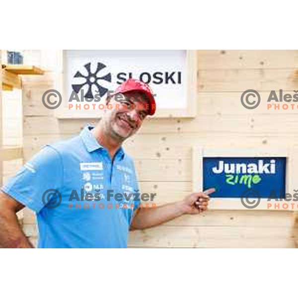 Ales Brezavscek, head coach of Slovenia Alpine Speed team during press conference in Ljubljana, Slovenia on August 13, 2025