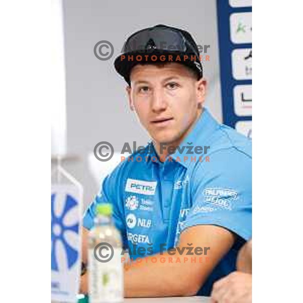 of Slovenia Alpine Speed team during press conference in Ljubljana, Slovenia on August 13, 2025