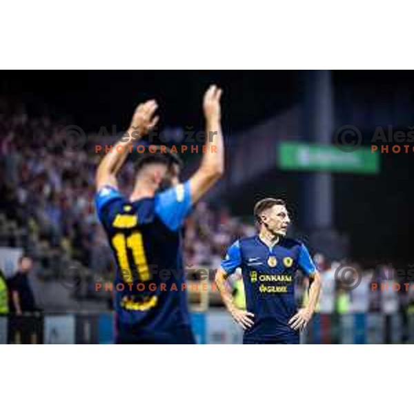 in action during UEFA Conference League 2025/26 qualification football match between NK Celje (SLO) and FC Lugano (SUI) in Stadion z’dezele, Celje, Slovenia on August 14, 2025. Photo: Jure Banfi