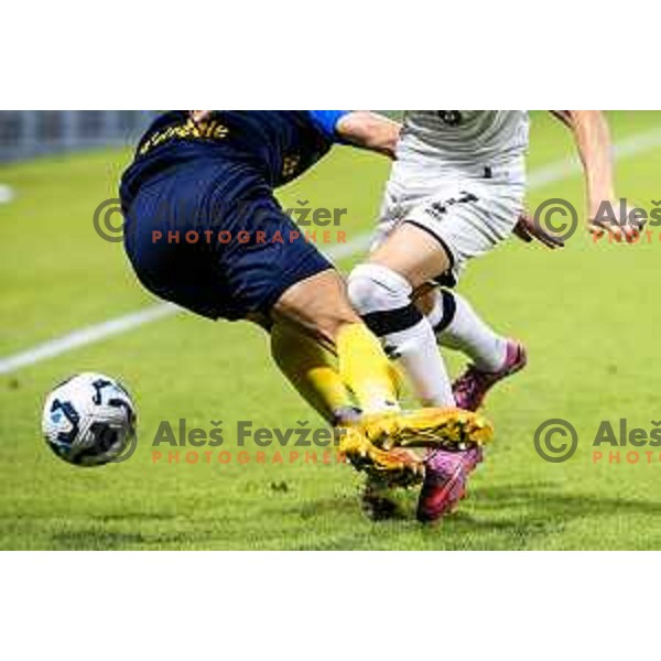 in action during UEFA Conference League 2025/26 qualification football match between NK Celje (SLO) and FC Lugano (SUI) in Stadion z’dezele, Celje, Slovenia on August 14, 2025. Photo: Jure Banfi