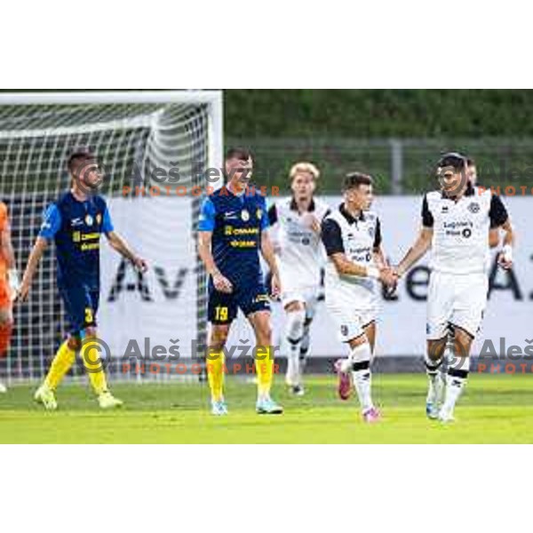 in action during UEFA Conference League 2025/26 qualification football match between NK Celje (SLO) and FC Lugano (SUI) in Stadion z’dezele, Celje, Slovenia on August 14, 2025. Photo: Jure Banfi