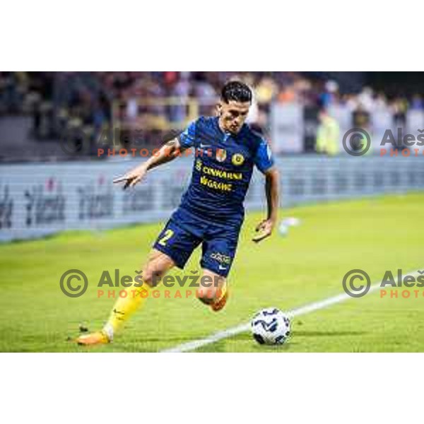 in action during UEFA Conference League 2025/26 qualification football match between NK Celje (SLO) and FC Lugano (SUI) in Stadion z’dezele, Celje, Slovenia on August 14, 2025. Photo: Jure Banfi