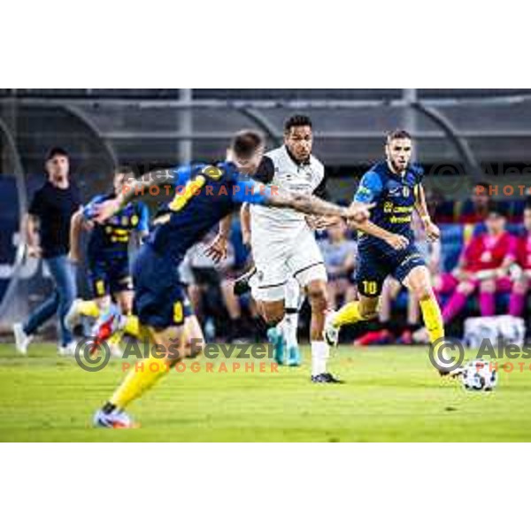 Danijel Sturm in action during UEFA Conference League 2025/26 qualification football match between NK Celje (SLO) and FC Lugano (SUI) in Stadion z’dezele, Celje, Slovenia on August 14, 2025. Photo: Jure Banfi