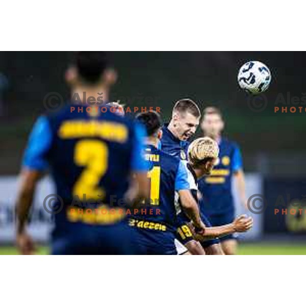 Mark Zabukovnik in action during UEFA Conference League 2025/26 qualification football match between NK Celje (SLO) and FC Lugano (SUI) in Stadion z’dezele, Celje, Slovenia on August 14, 2025. Photo: Jure Banfi