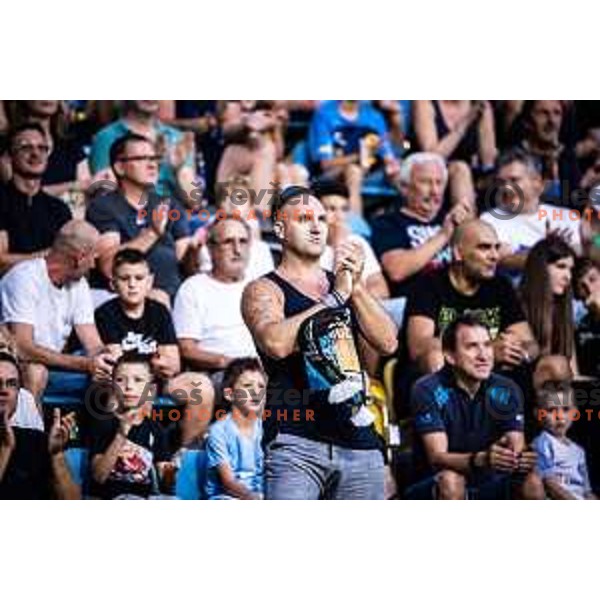 Fans of NK Celje during UEFA Conference League 2025/26 qualification football match between NK Celje (SLO) and FC Lugano (SUI) in Stadion z’dezele, Celje, Slovenia on August 14, 2025. Photo: Jure Banfi
