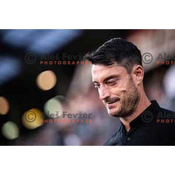 Albert Riera, head coach of NK Celje during UEFA Conference League 2025/26 qualification football match between NK Celje (SLO) and FC Lugano (SUI) in Stadion z’dezele, Celje, Slovenia on August 14, 2025. Photo: Jure Banfi