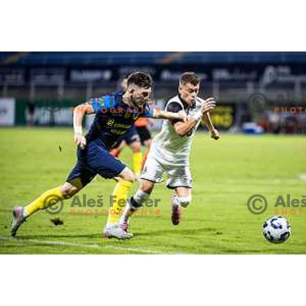 in action during UEFA Conference League 2025/26 qualification football match between NK Celje (SLO) and FC Lugano (SUI) in Stadion z’dezele, Celje, Slovenia on August 14, 2025. Photo: Jure Banfi