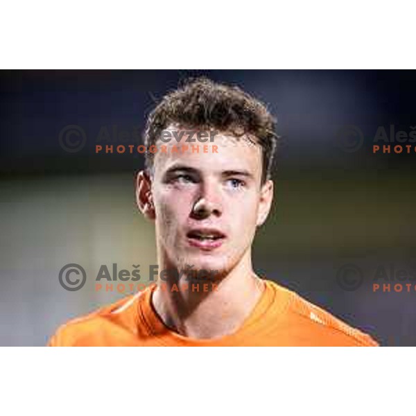 Zan Luk Leban in action during UEFA Conference League 2025/26 qualification football match between NK Celje (SLO) and FC Lugano (SUI) in Stadion z’dezele, Celje, Slovenia on August 14, 2025. Photo: Jure Banfi