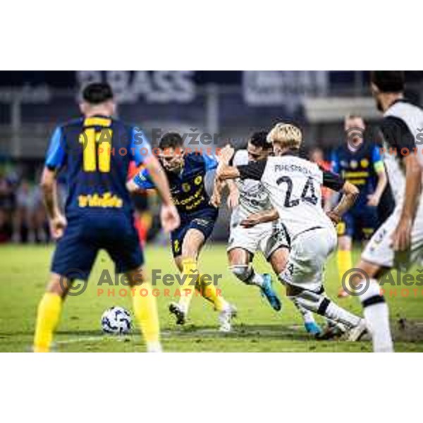 in action during UEFA Conference League 2025/26 qualification football match between NK Celje (SLO) and FC Lugano (SUI) in Stadion z’dezele, Celje, Slovenia on August 14, 2025. Photo: Jure Banfi