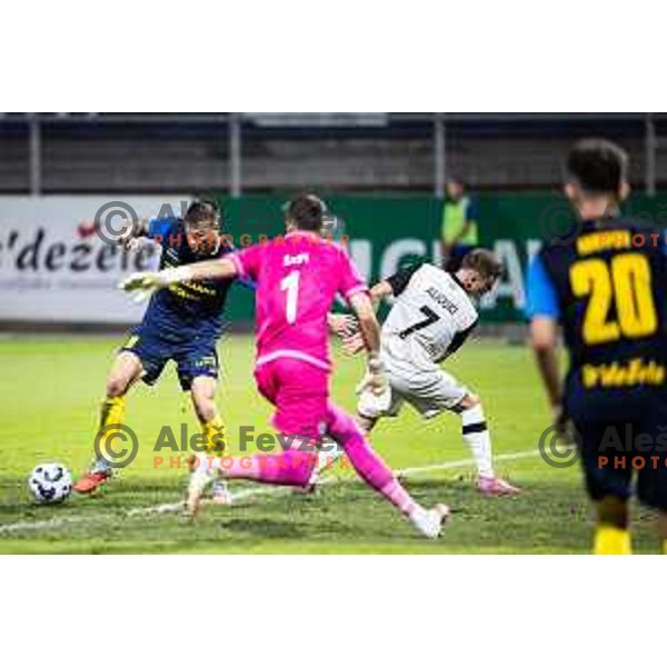 Franko Kovacevic in action during UEFA Conference League 2025/26 qualification football match between NK Celje (SLO) and FC Lugano (SUI) in Stadion z’dezele, Celje, Slovenia on August 14, 2025. Photo: Jure Banfi