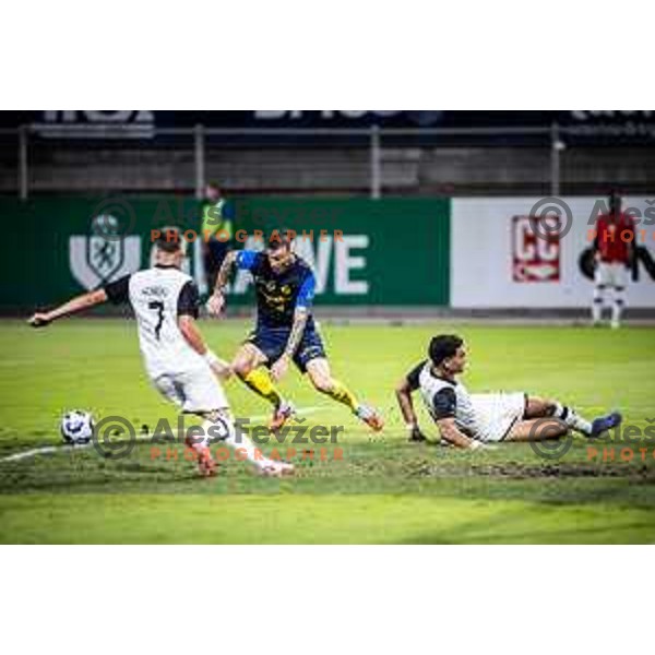 Franko Kovacevic in action during UEFA Conference League 2025/26 qualification football match between NK Celje (SLO) and FC Lugano (SUI) in Stadion z’dezele, Celje, Slovenia on August 14, 2025. Photo: Jure Banfi