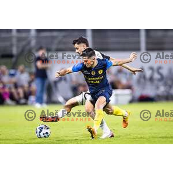 in action during UEFA Conference League 2025/26 qualification football match between NK Celje (SLO) and FC Lugano (SUI) in Stadion z’dezele, Celje, Slovenia on August 14, 2025. Photo: Jure Banfi