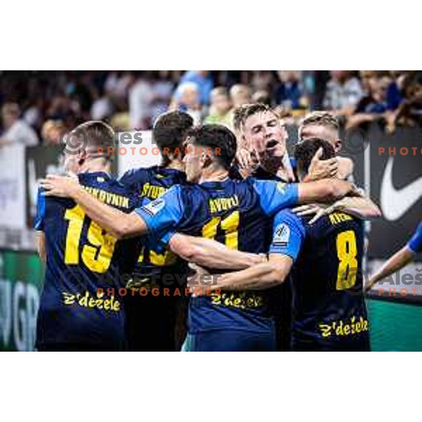 in action during UEFA Conference League 2025/26 qualification football match between NK Celje (SLO) and FC Lugano (SUI) in Stadion z’dezele, Celje, Slovenia on August 14, 2025. Photo: Jure Banfi