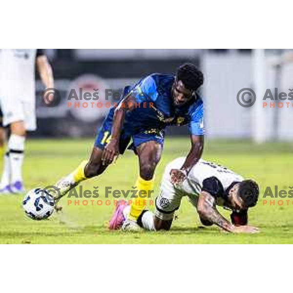 in action during UEFA Conference League 2025/26 qualification football match between NK Celje (SLO) and FC Lugano (SUI) in Stadion z’dezele, Celje, Slovenia on August 14, 2025. Photo: Jure Banfi