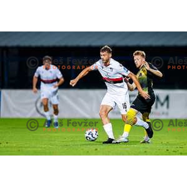 Alexander Stozinic in action during Prva liga Telemach 2025/2026 football match between Kalcer Radomlje and Primorje in Domzale, Slovenia on August 15, 2025