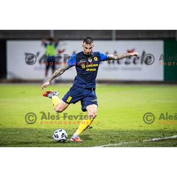Franko Kovacevic in action during UEFA Conference League 2025/26 qualification football match between NK Celje (SLO) and FC Lugano (SUI) in Stadion z’dezele, Celje, Slovenia on August 14, 2025. Photo: Jure Banfi